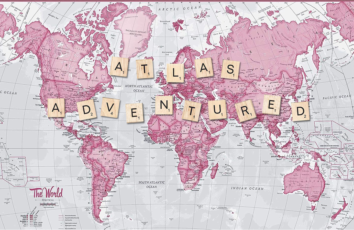 AtlasAdventured map in scrabble lettes