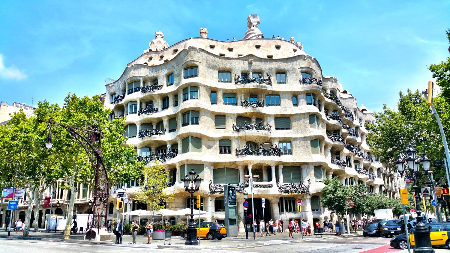 Casa Mila by Gaudi in Barcelona, Spain
