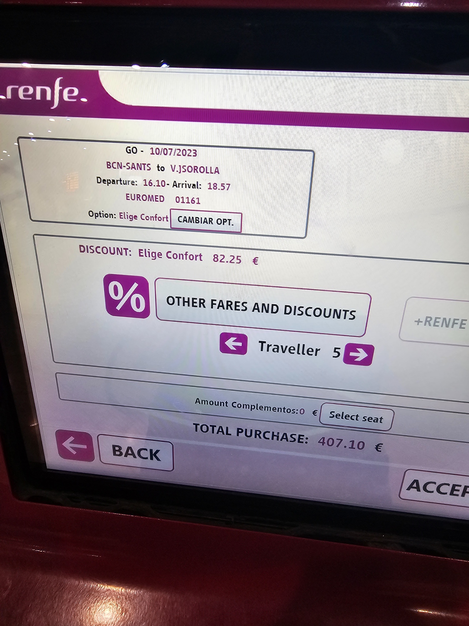 ticket without Eurail Pass