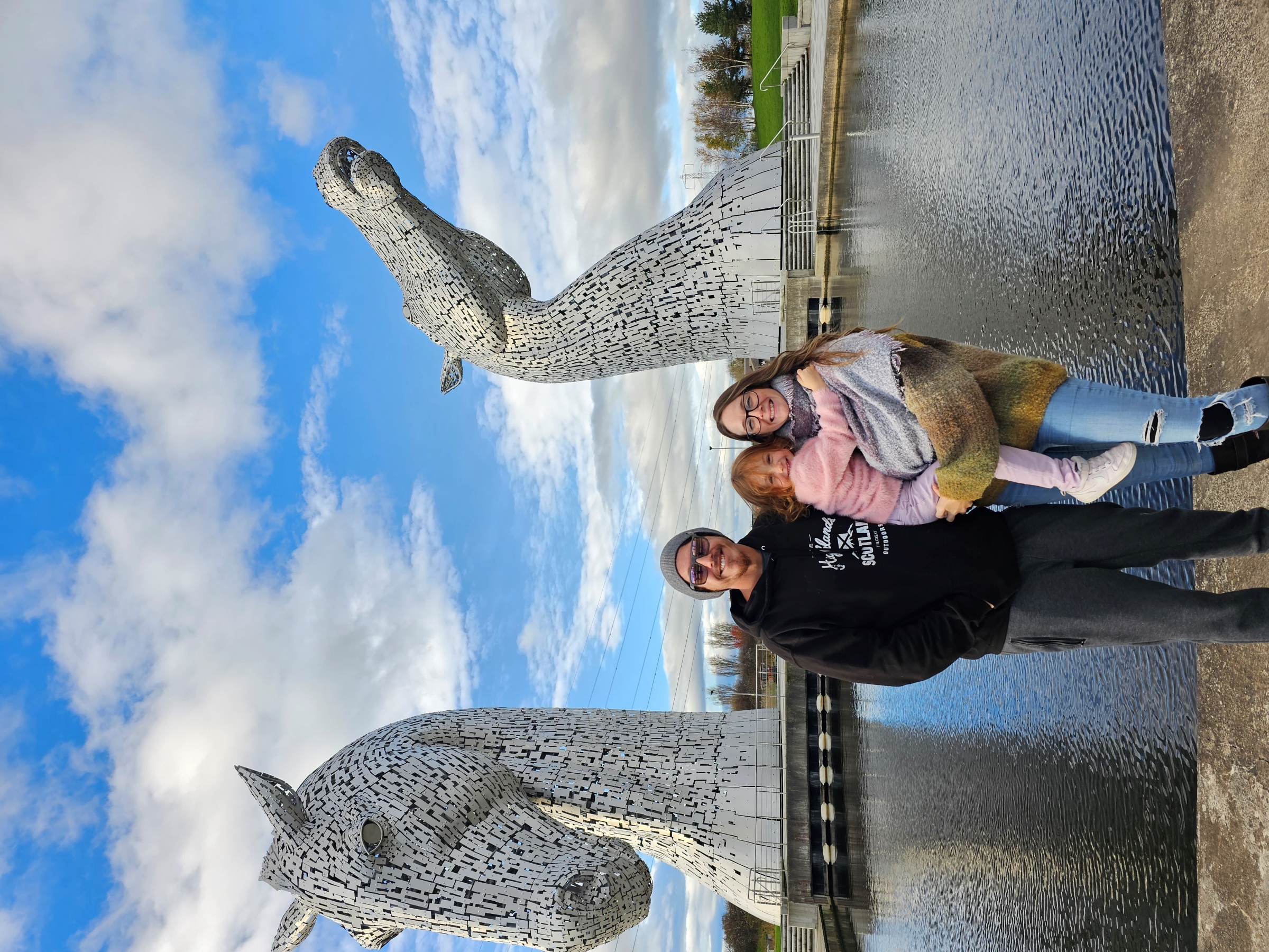 Atlas Adventured at The Kelpies in Scotland