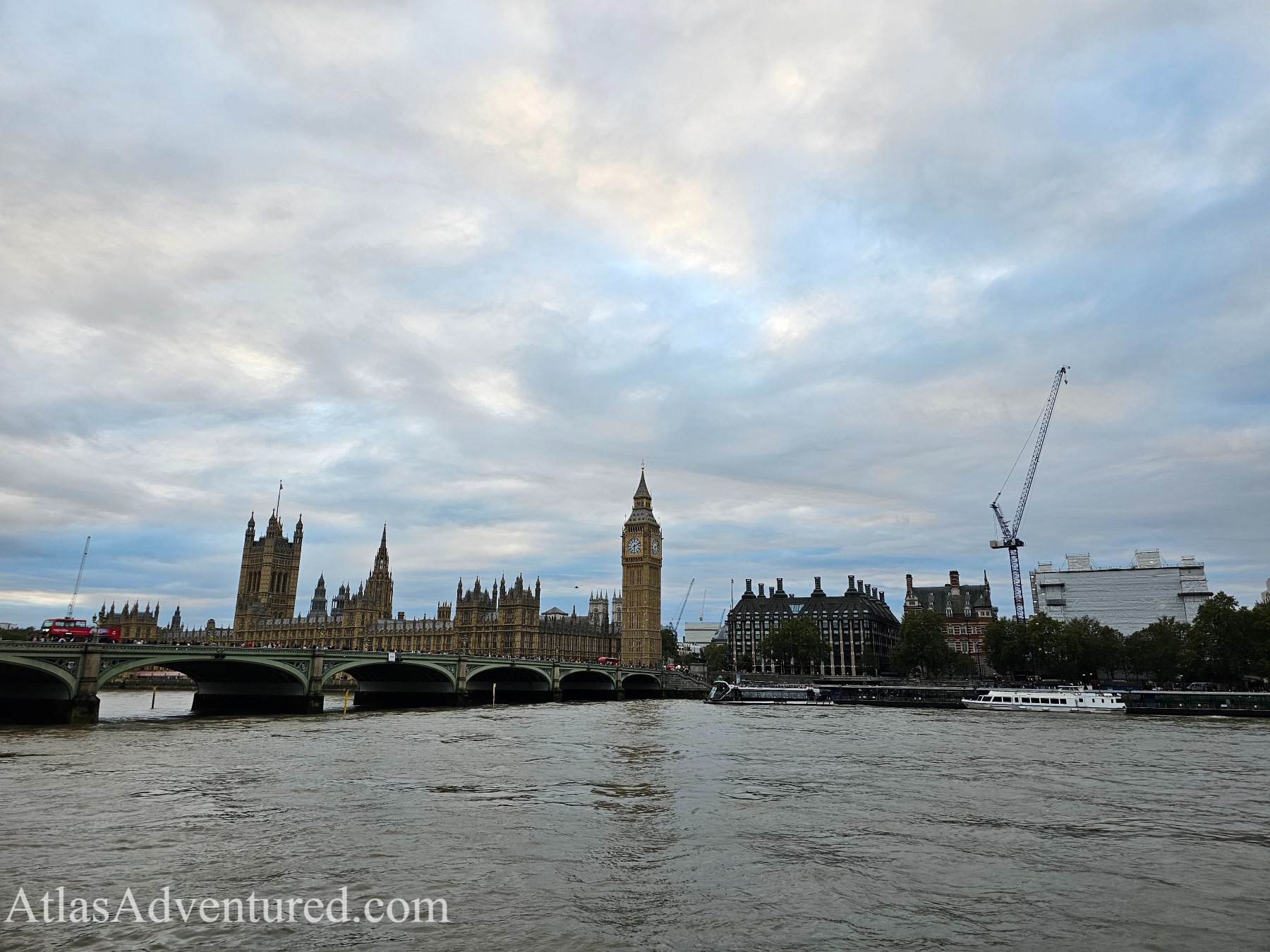 Our view of Big Ben across the River Thames
