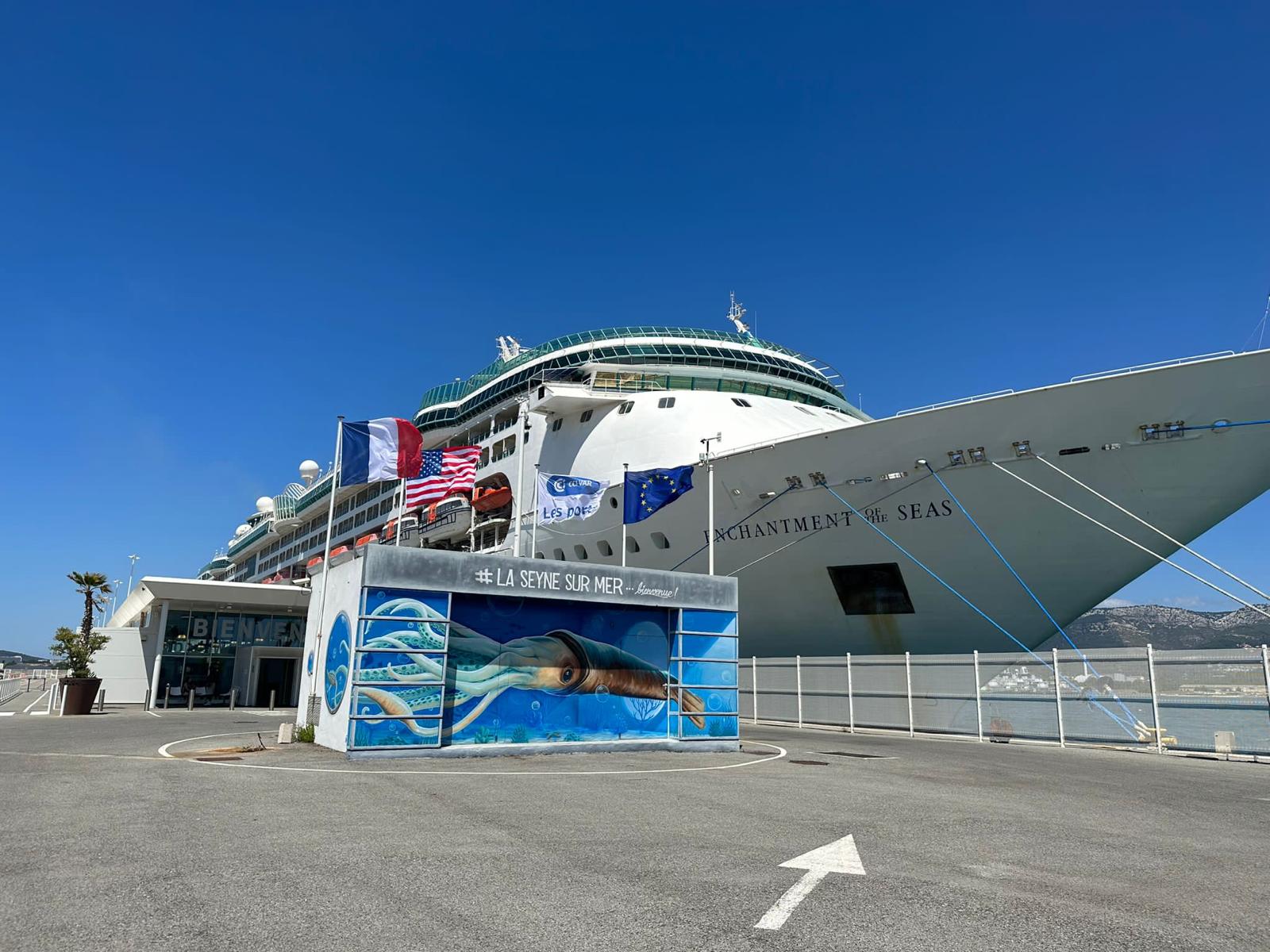 Enchantment of the Seas Royal Caribbean Cruise ship docked in Toulon, France