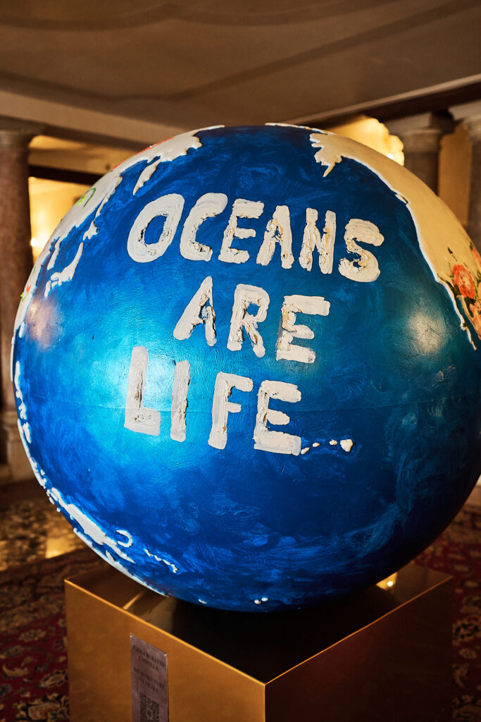Oceans Are Life art exhibit in Valencia Science Museum. Eco Tourism