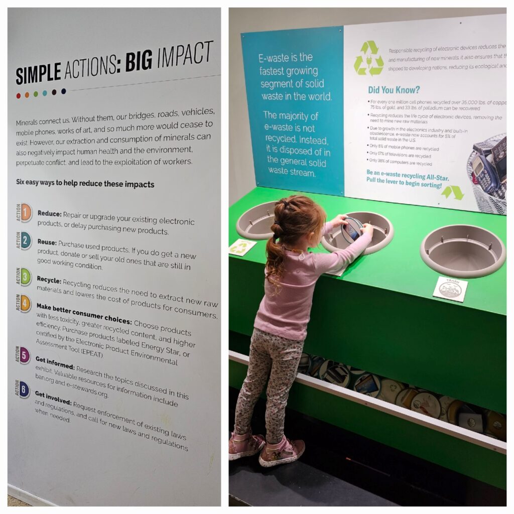 Learning about recycling and E-waste at a local museum