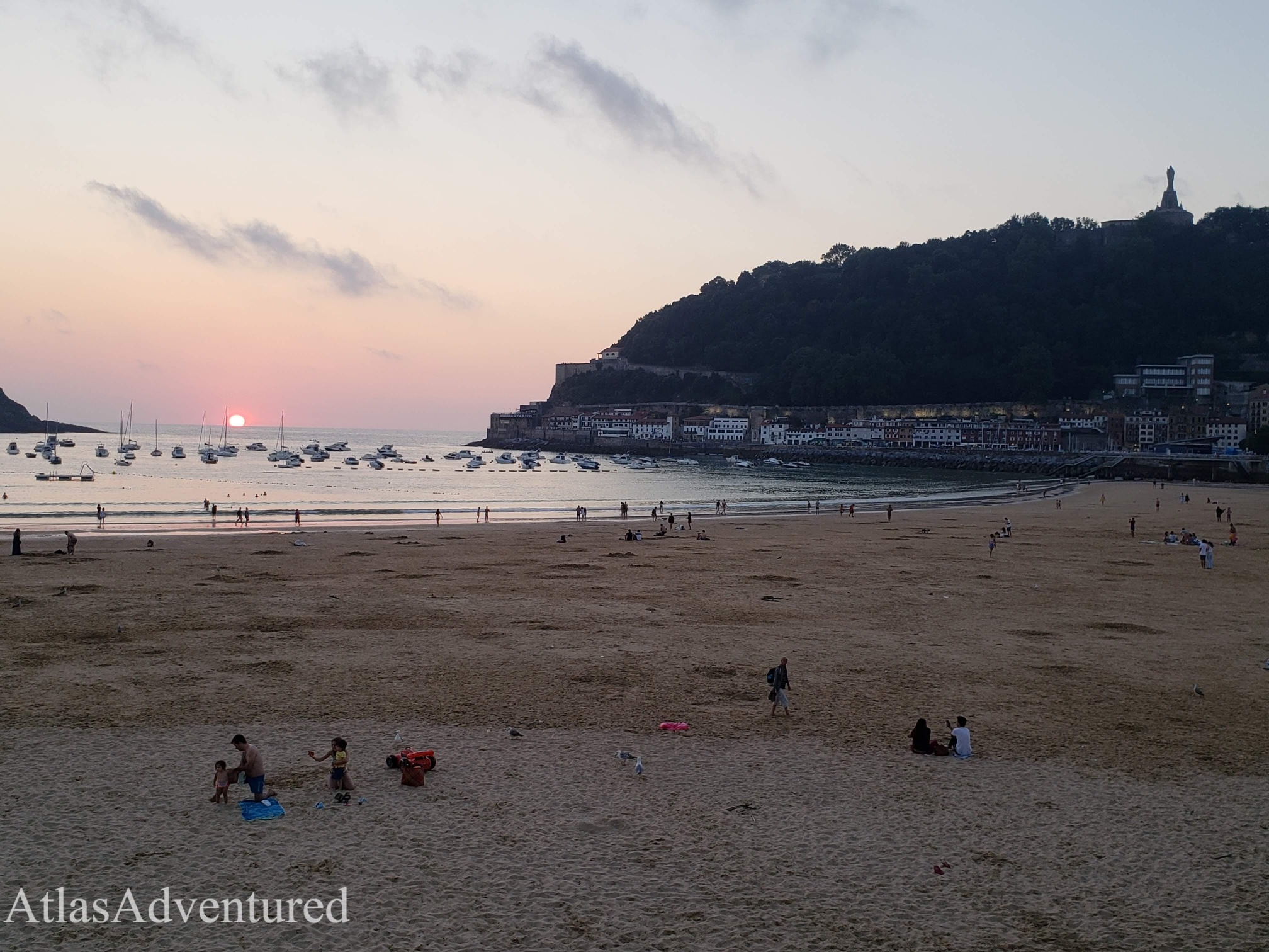 Beautiful sunsets in San Sebastian, Spain