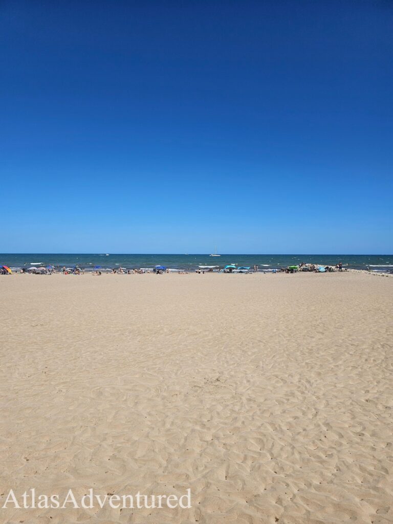 Sandy beach in Valencia, Spain