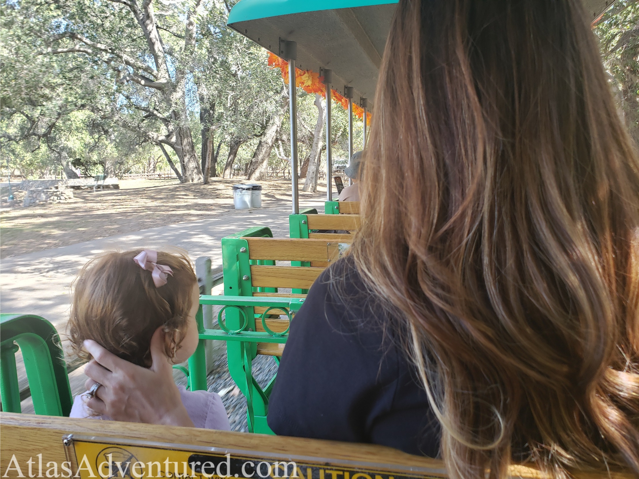 Train rides through Irvine Regional Park in Orange County, CA