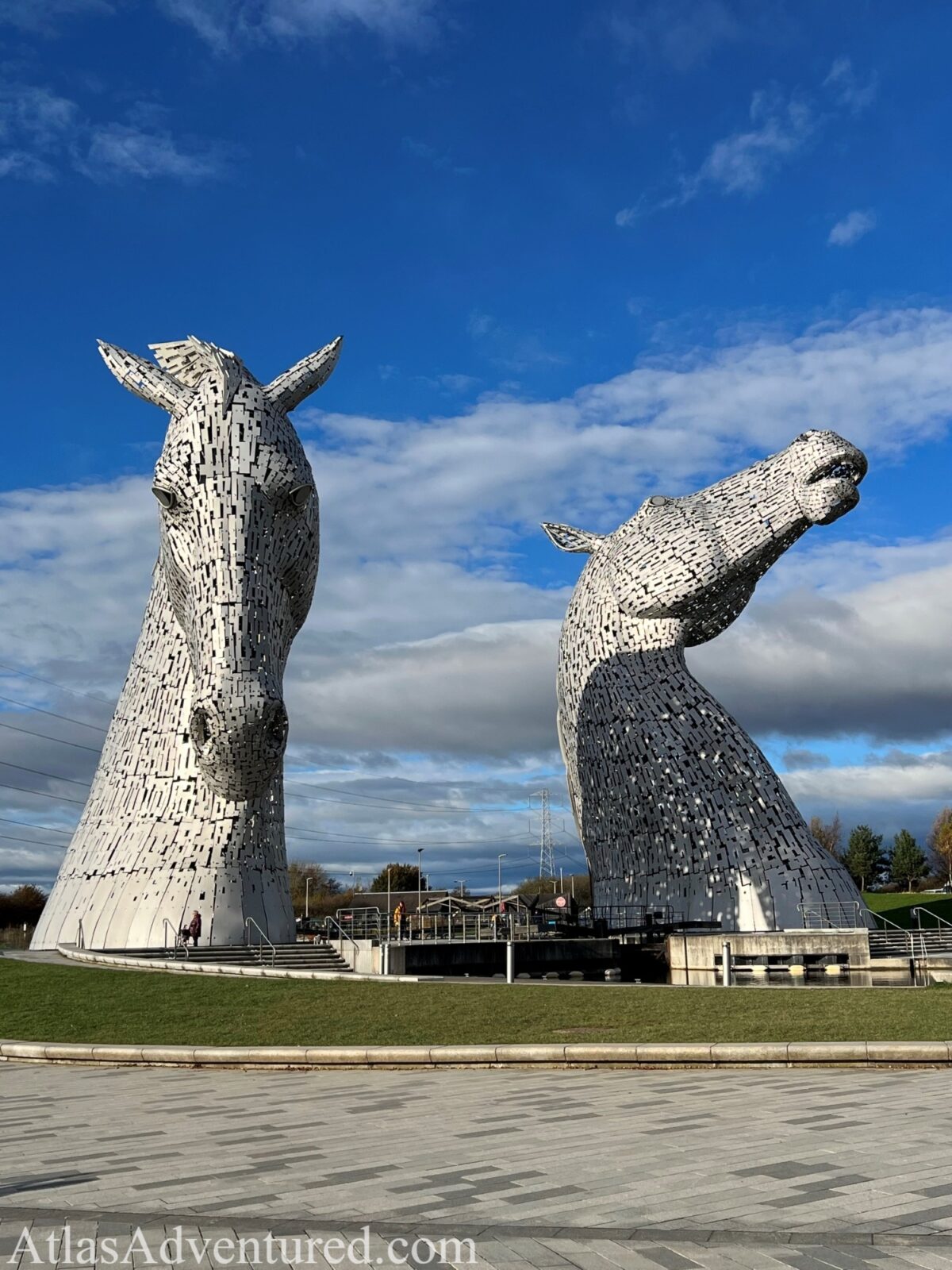 The Kelpies statue in Falkirk, Scotland
