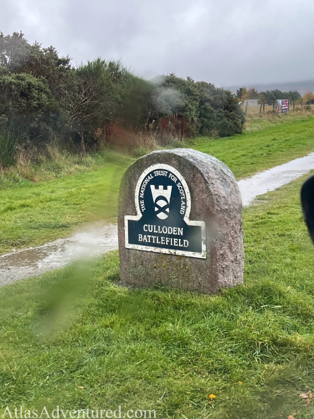 Culloden Battlefield sign in Scotland