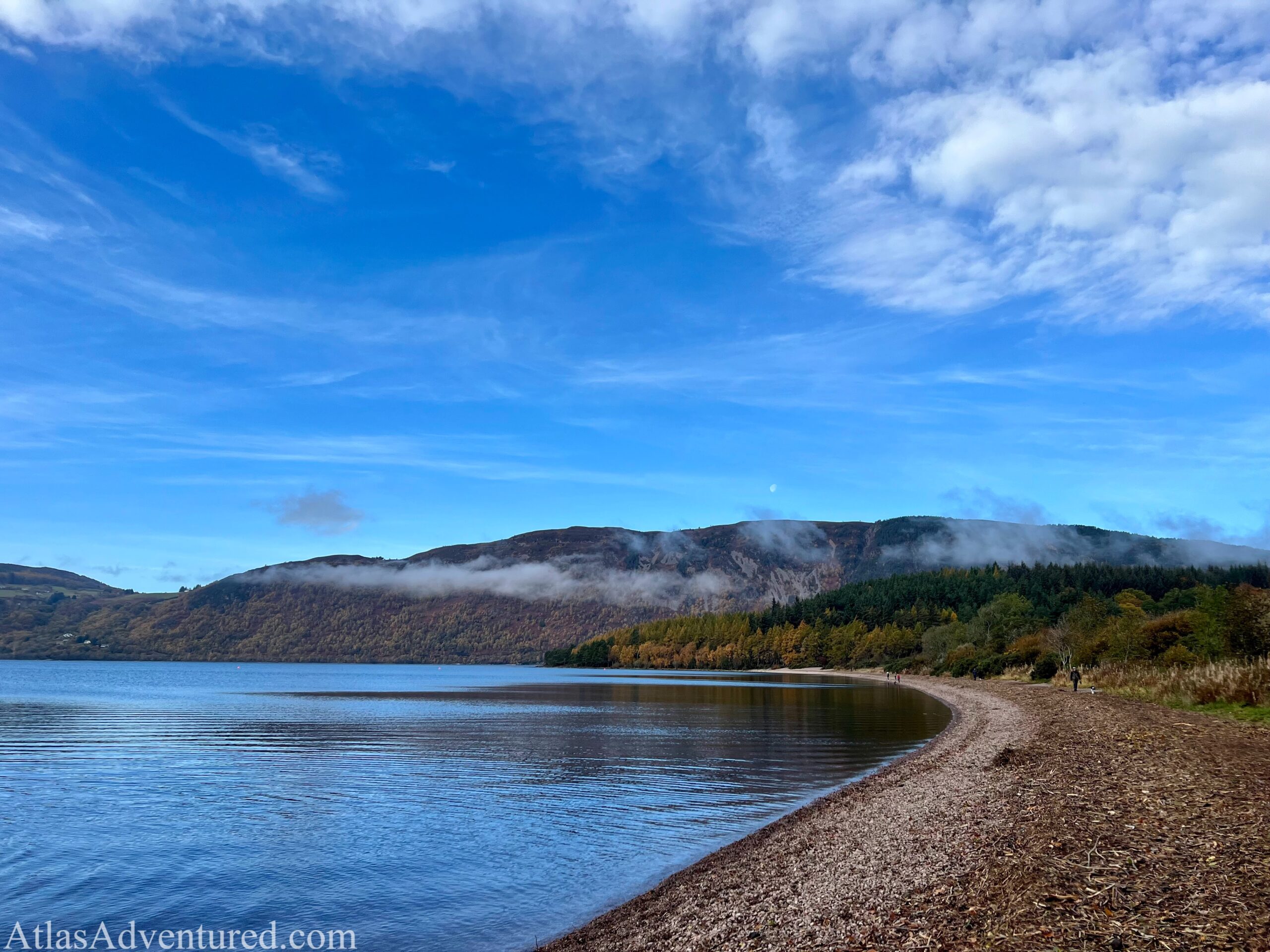 Clear day at Loch Ness in Scotland