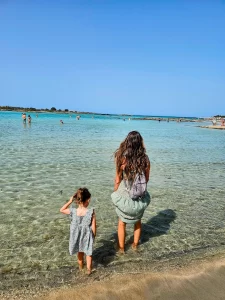 Elafonissi Pink Beach in Crete, Greece