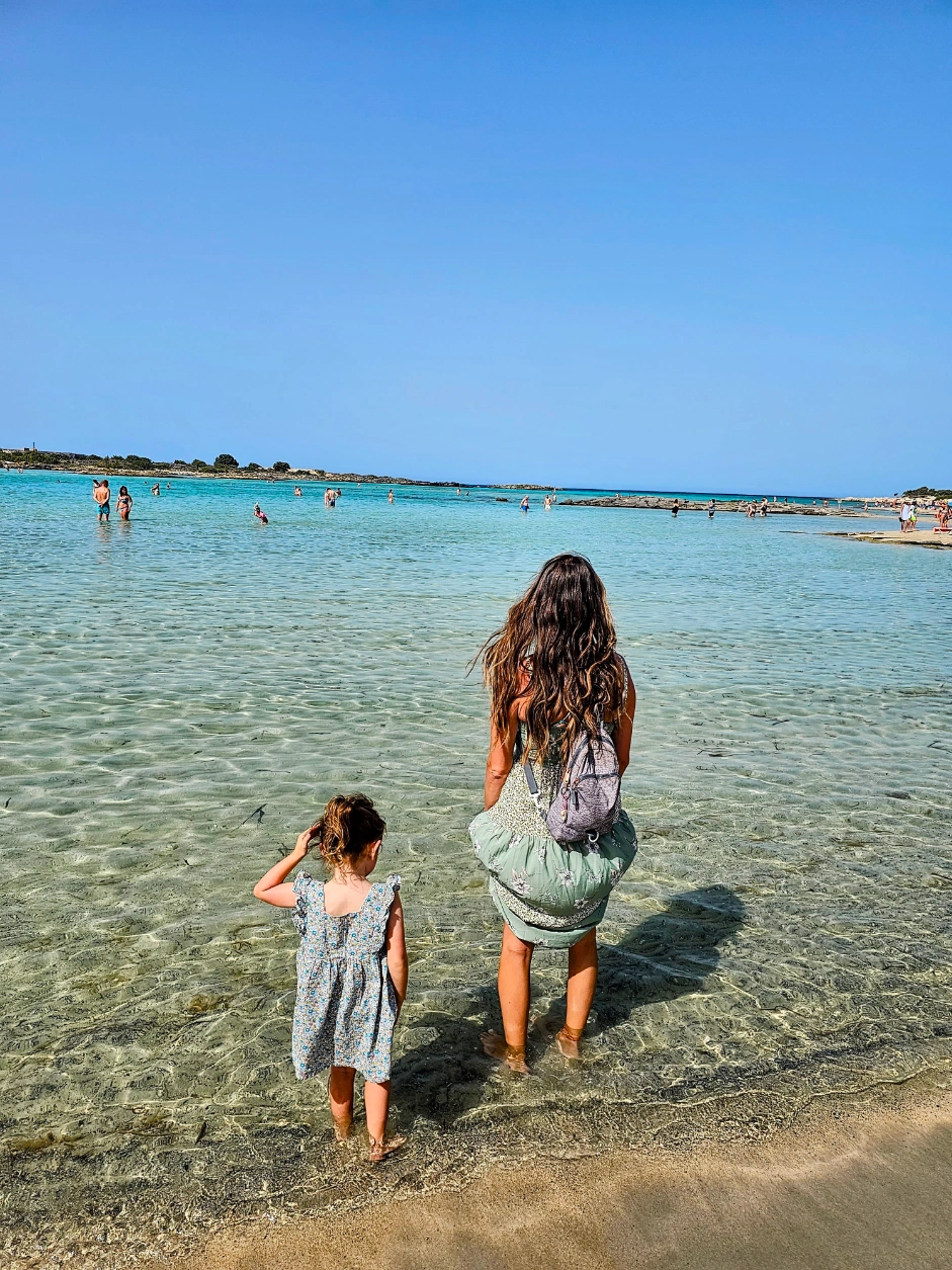 Elafonissi Pink Beach in Crete, Greece