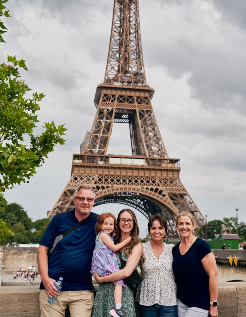 Eiffel Tower in Paris, France with Atlas Adventured and Family