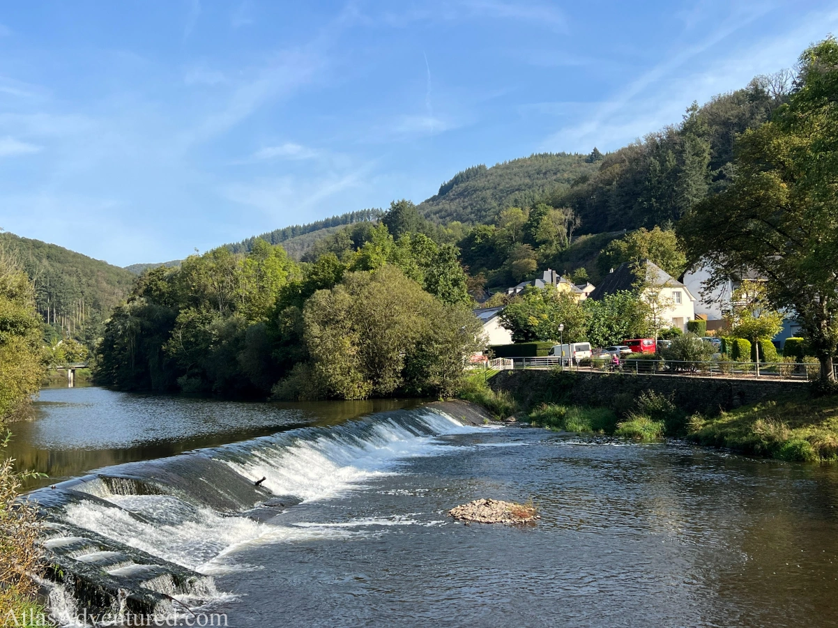 Town of Vianden Luxembourg view of Our River