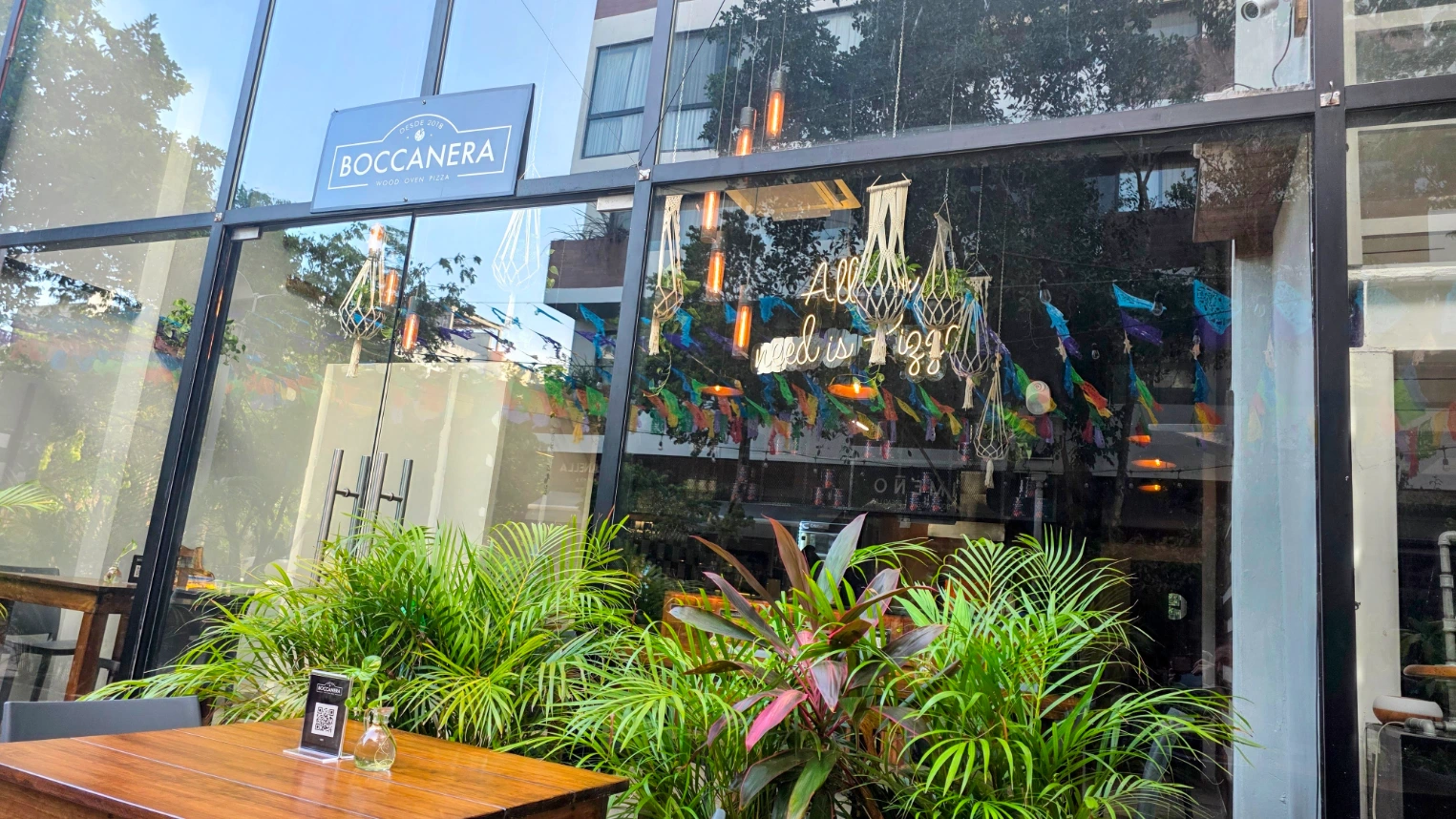 Boccanera Pizzeria  front entrance in Aldea Zama, Tulum, Mexico - TG