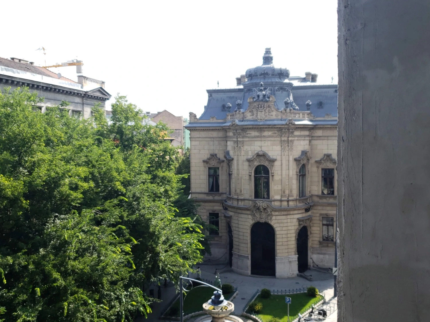 This is out of the window in our Airbnb in Budapest Hungary