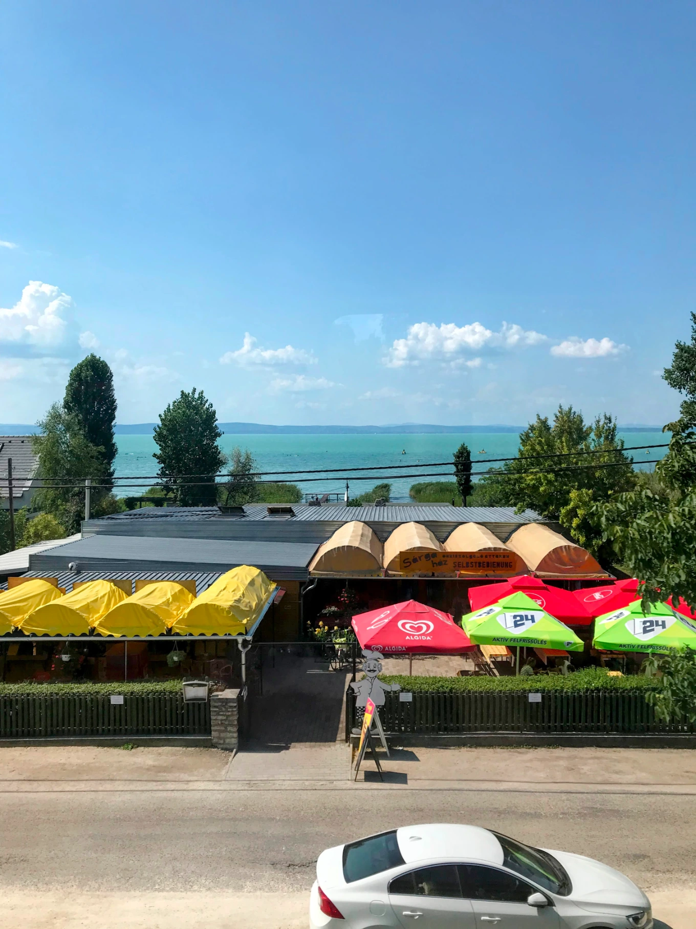 Taking the train near Lake Balaton in Hungary