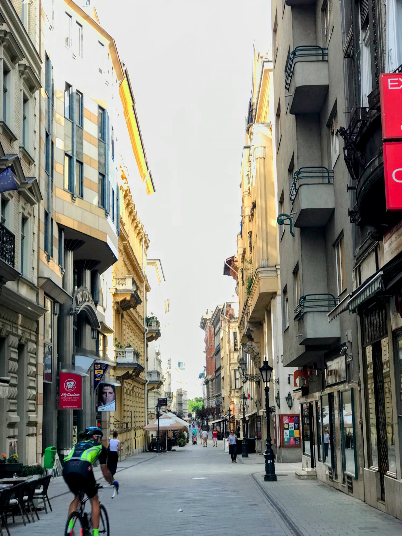 Walking around the different neighborhoods in Budapest, Hungary