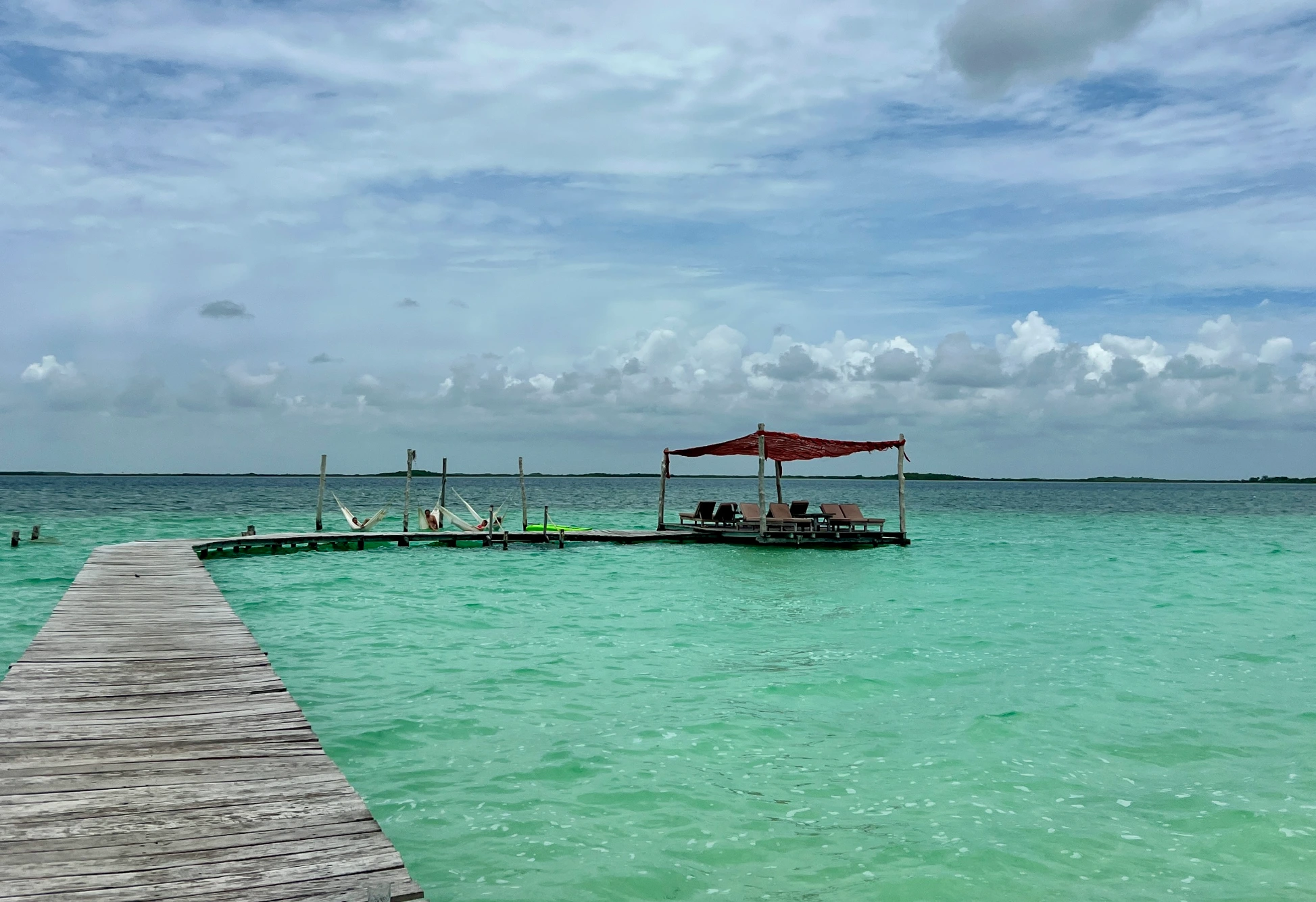 Dock at Neek Restaurant and Beach Club on Nopalitos Lagoon in Tulum Mexico - TG