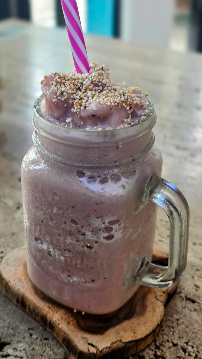 The Nicte Smoothie at Kuxtal in Tulum Mexico