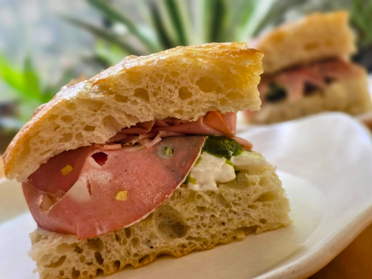 The Burrata Mortadella Sandwich at Mera is Phenomenal in Tulum Mexico - TG