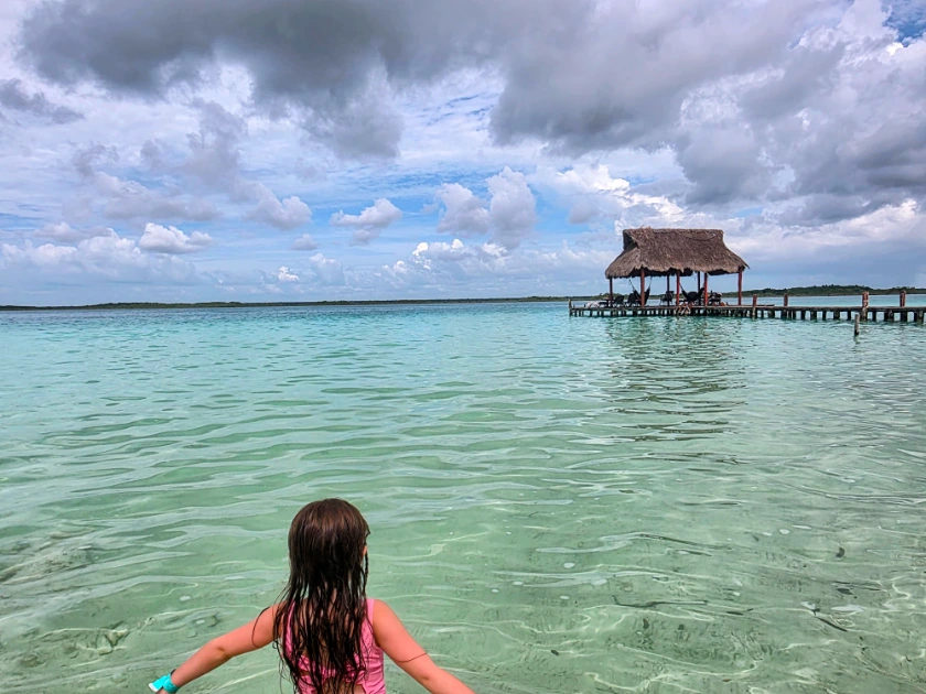 Spending the day in the water at Bacalar lagoon