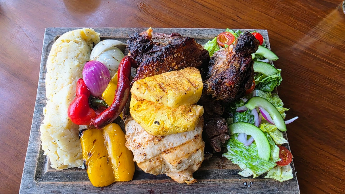 Grilled meat platter from Siete Fuegos in Tulum