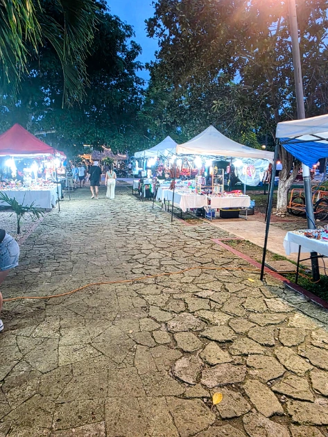 Vendors in Bacalar city center