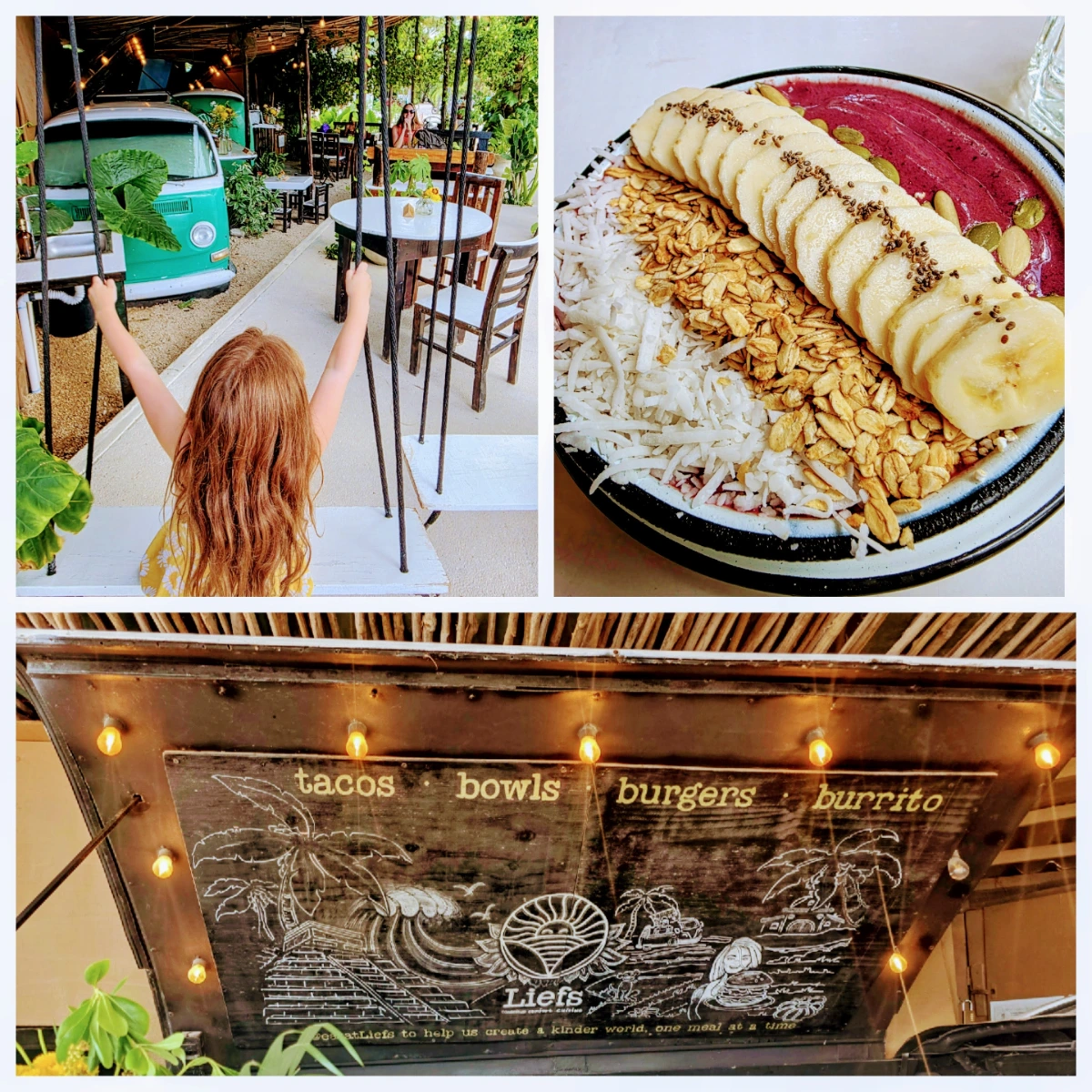Lief's restaurant in Tulum. Great plant based restaurant