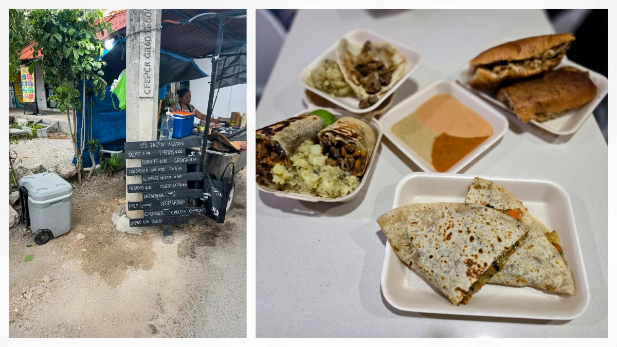 Los Tacos Madre food cart in Tulum