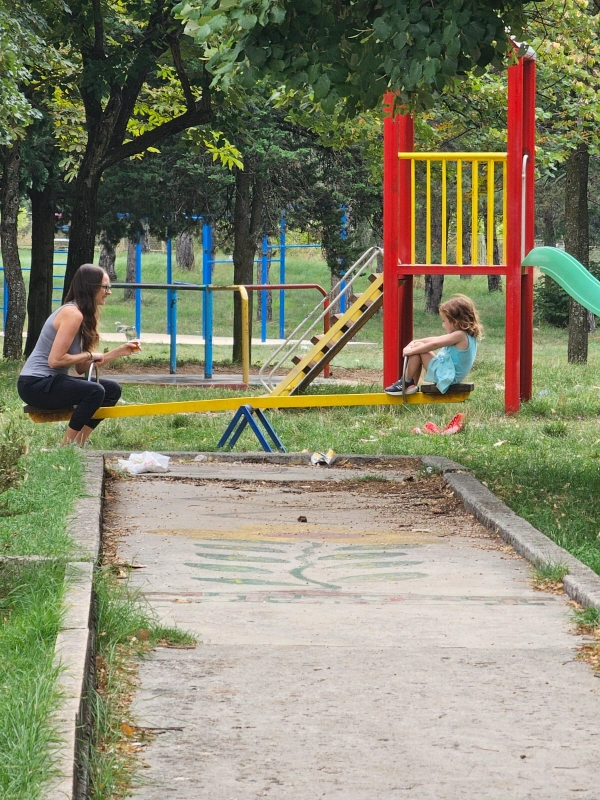 Playground by restaurant in Bosnia and Herzegovina
