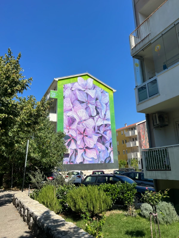 Wall art in Mostar we found on our Balkan road trip