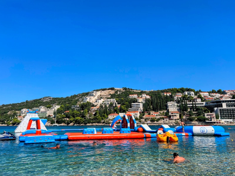 Water park at Lapad Beach in Croatia