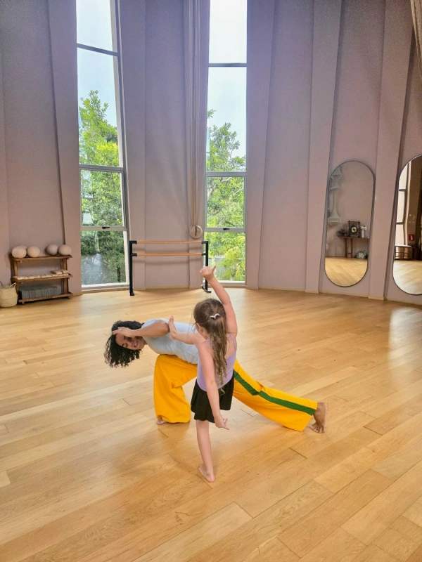 Capoeira class in Tulum, Mexico. Part of traveling with kids on a budget