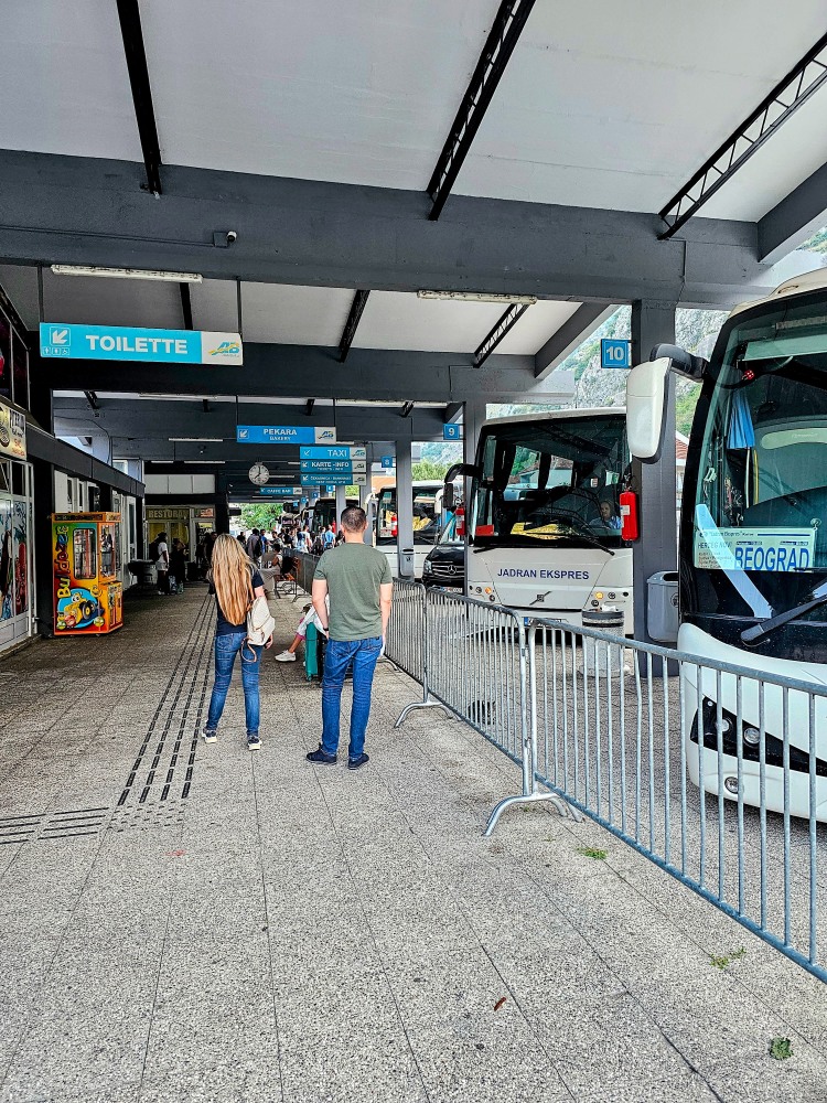Bus station in Kotor, Montenegro