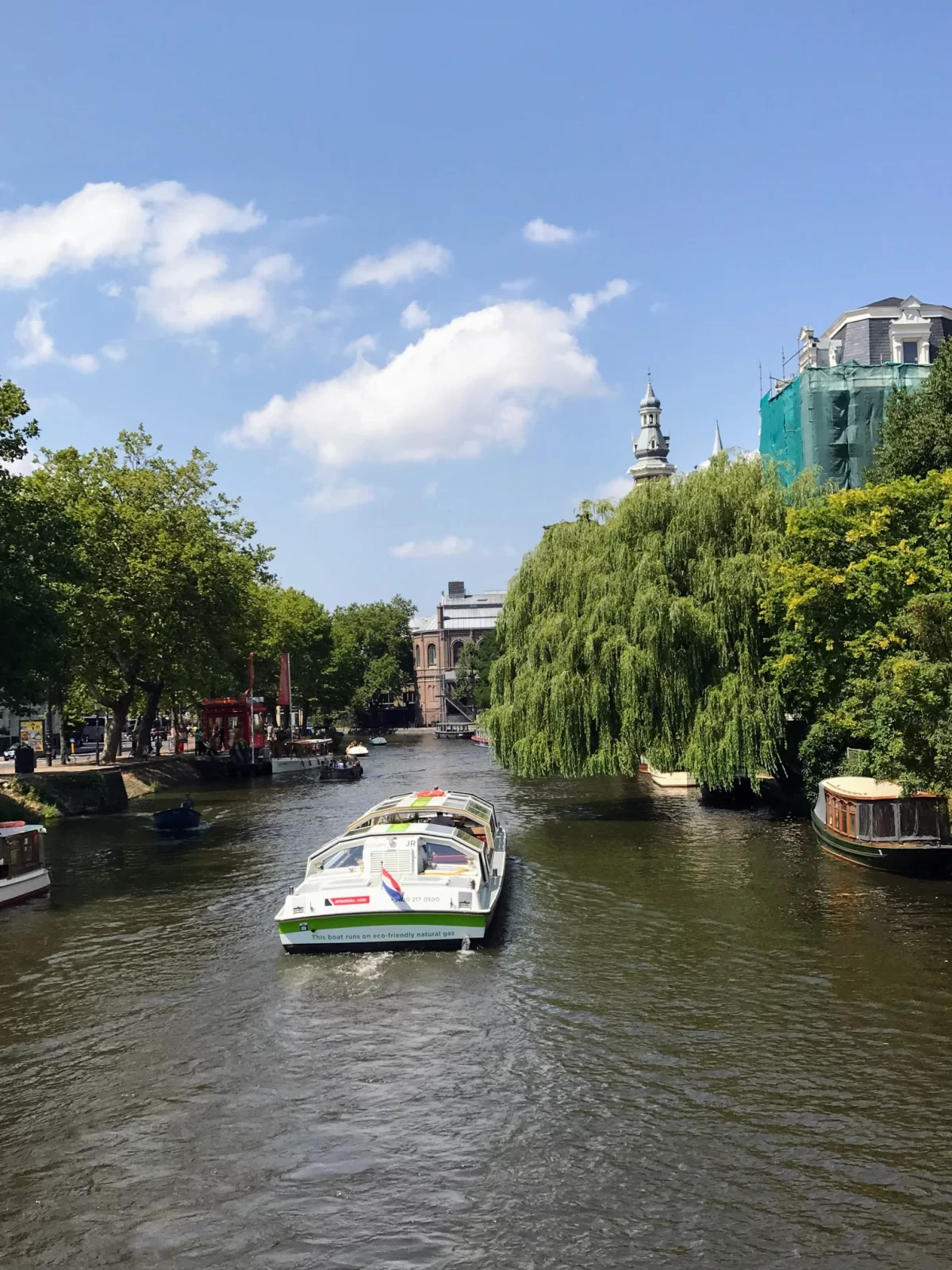 canal views in Amsterdam. Is Amsterdam expensive? not when you're enjoying the view.